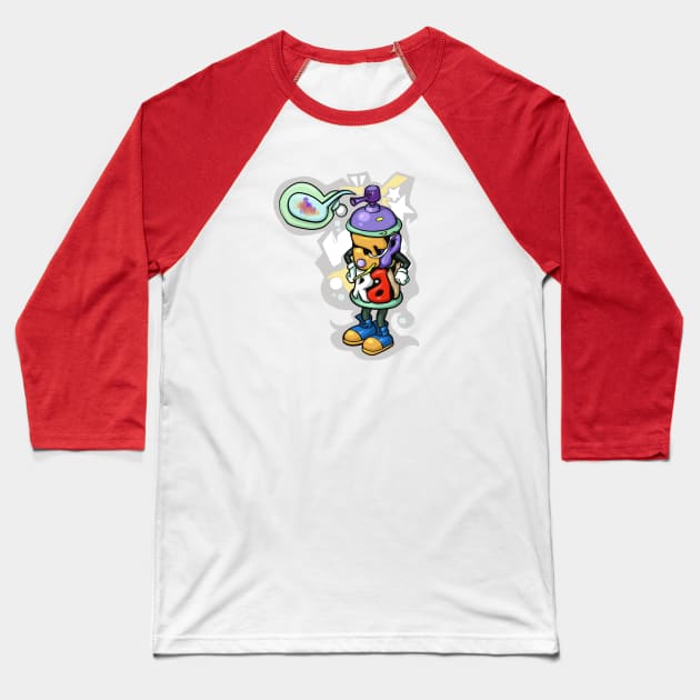 Spray can Baseball T-Shirt by HectorGomez